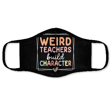 Discover Weird Teachers Build Character Leopard Retro Funny Face Masks
