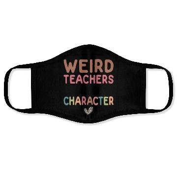 Discover Weird Teachers Build Character Leopard Retro Funny Face Masks