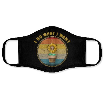 Discover I Do What I Want Angry Plant Distressed Face Masks