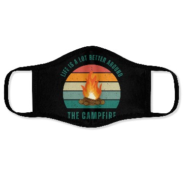 Discover Camping Lover Campfire Face Masks