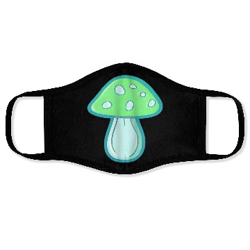 Discover Mushroom CV2 Light Green and Blue Face Masks