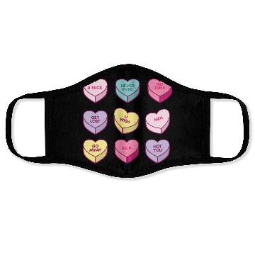Discover Sassy Anti Valentines Day Conversation Candy Face Masks