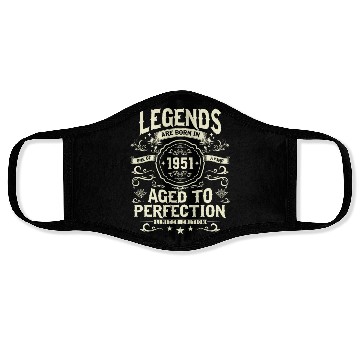 Discover 1951 Vintage Birthday Gift Face Masks