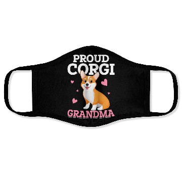 Discover Proud Corgi Grandma Face Masks