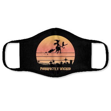 Discover Wicked Cat Witch Funny Halloween Witch Face Masks