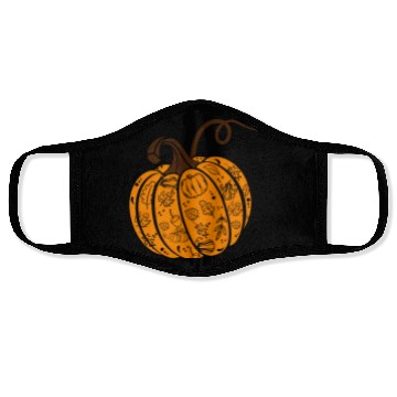 Discover Halloween, Pumpkin, Fall, Thanksgiving Face Masks