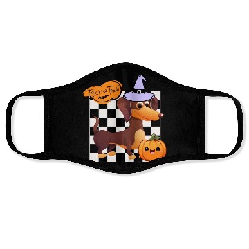 Discover Cute Halloween Dachshund Trick or Treating Face Masks