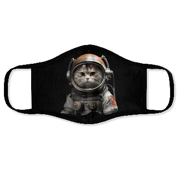 Discover Space Feline: Cat Astronaut Adventure Face Masks