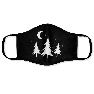 Discover Forest at Night Nature Forest Environment Face Masks