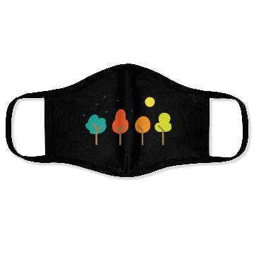 Discover Comic Trees Nature Forests Leaves Environment Face Masks