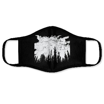 Discover Forest at Night Nature Leaves Environment Face Masks