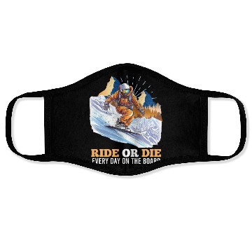 Discover Snowboarding Ride 'n Die Snowboarder Extreme Face Masks