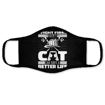 Discover Firefighter Thin Red Line Cat Face Masks