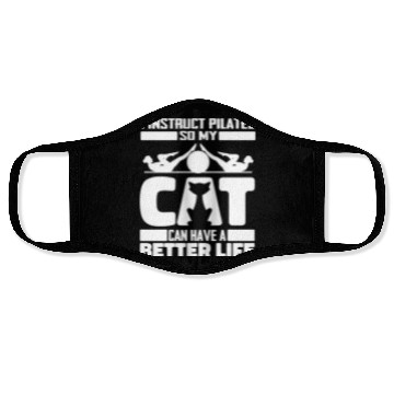 Discover Pilates Instructor Teacher Cat Face Masks