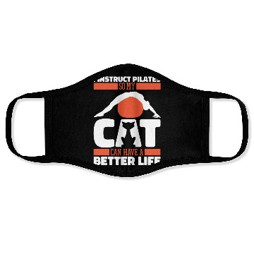 Discover Pilates Instructor Teacher Cat Face Masks