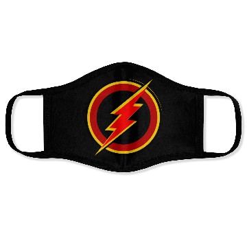 Discover Red and yellow color Gorilla thunder circle design Face Masks