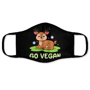 Discover Deer Design for proud Vegans Face Masks