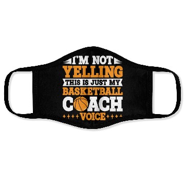 Discover This Is Just My Basketball Coach Voice 3 Face Masks