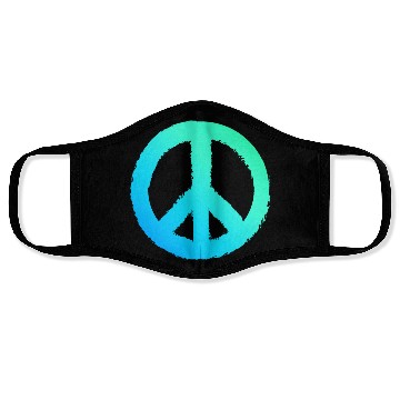 Discover Gradient Peace Symbol Men Peace Sign Face Masks