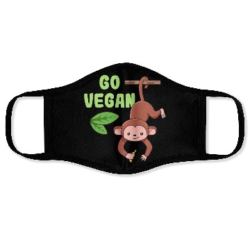Discover Monkey Design for proud Vegans Face Masks