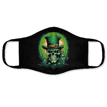 Discover St Patrick's Day skull Face Masks