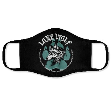 Discover Lone Wolf Inspirational Leader Truther Quote Face Masks