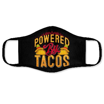 Discover Powered By Tacos Face Masks