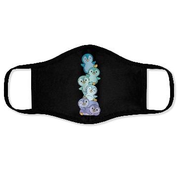 Discover Neptunic Flag Pride Lgbtq Cute Pengui Pile Face Masks