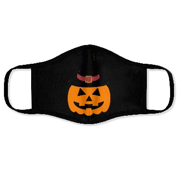 Discover Pumpkin with hat Face Masks - Funny Halloween