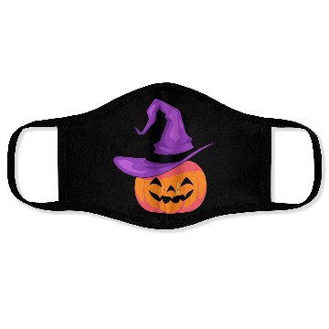 Discover Pumpkin with hat Face Masks - Happy Halloween Day