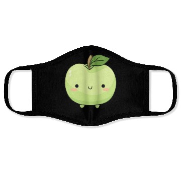 Discover Cute Apple Green Orchard Picking Kawaii Fruit Face Masks