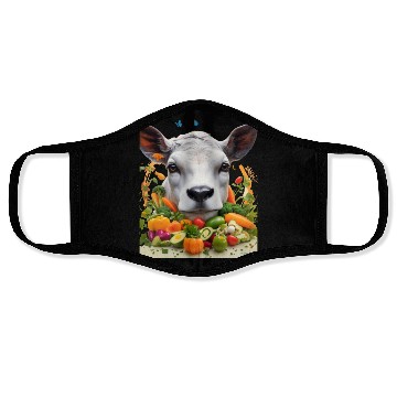 Discover ANIMAL COW VEGETARIAN Face Masks