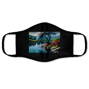 Discover nature painting Face Masks