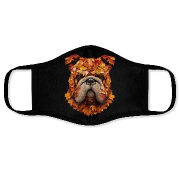 Discover Pug dog autumn pug Face Masks
