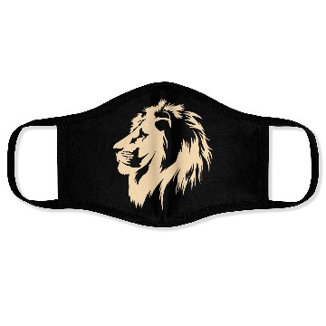 Discover Lion Portrait (sand) Face Masks