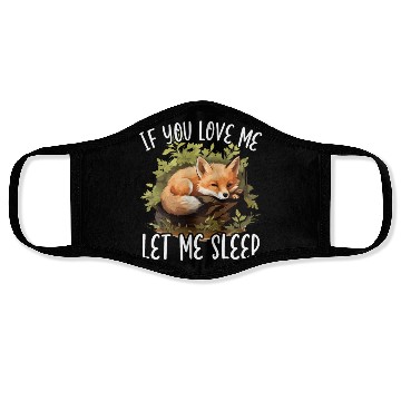 Discover Sleeping Fox Sleepyhead Napping Sleep Fox Lover Face Masks