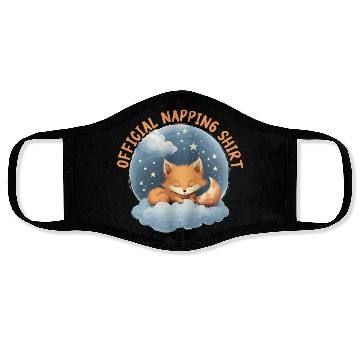 Discover Sleeping Fox Sleepyhead Napping Sleep Fox Lover Face Masks