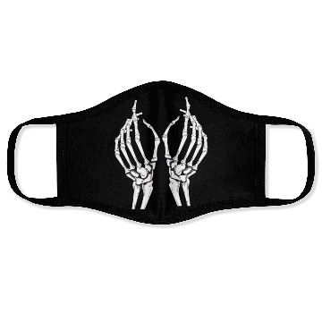Discover Unisex Face Masks Skeleton Hand Featuring Hauntingly