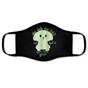Discover Key Lime Green Dog Face Masks