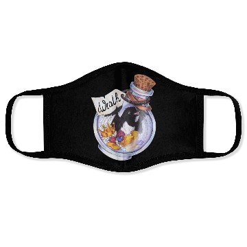 Discover Potion magpie bird coins money treasure wealth Face Masks