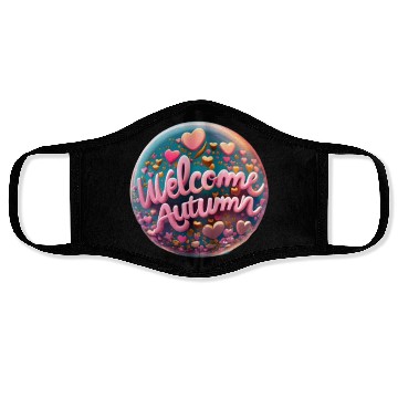 Discover Green and Yellow Truck Illustration Autumn Face Masks