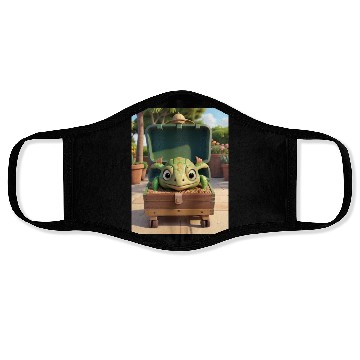 Discover Tortuga grande con caja en jardin Face Masks