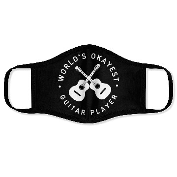 Discover Worlds Okayest Guitar Player Face Masks