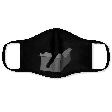 Discover Procrastinating Black Cat in Box Face Masks