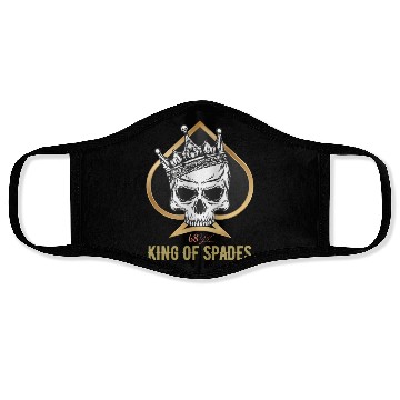 Discover King of spades skull Face Masks