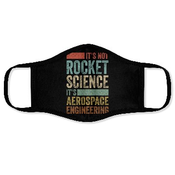Discover Funny Retro 80´s Rocket Science Aerospace Engineer Face Masks