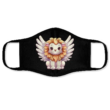 Discover Lion angel with wings Face Masks