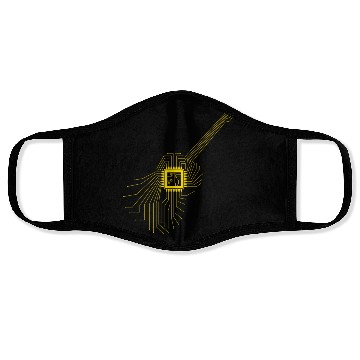 Discover Guitar Music Computer Guitarist Face Masks