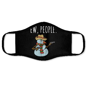 Discover Ew People Armed Snowman Distressed Face Masks