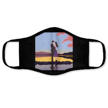 Discover Romantic couple dance with sakura flowers Face Masks